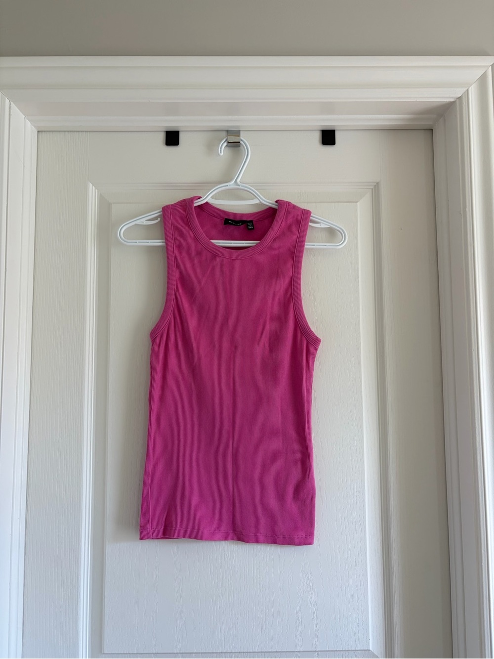 RD Style Fuchsia Ribbed Crewneck Tank